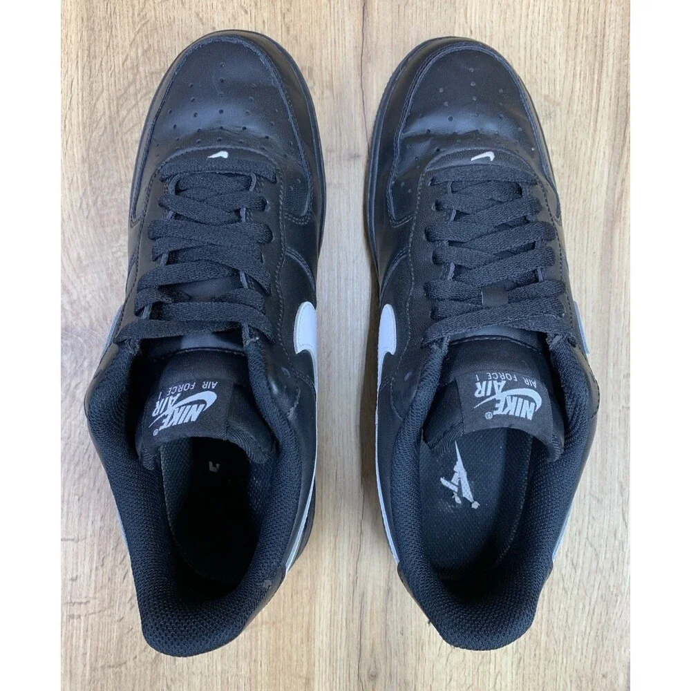 Nike Air Force 1 '07 Black White FZ0627-010 Men's Size 10 Low Top Sneakers
